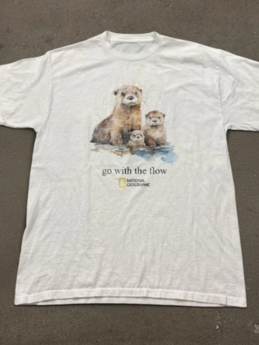 White National Geographic Otter Graphic Tee
